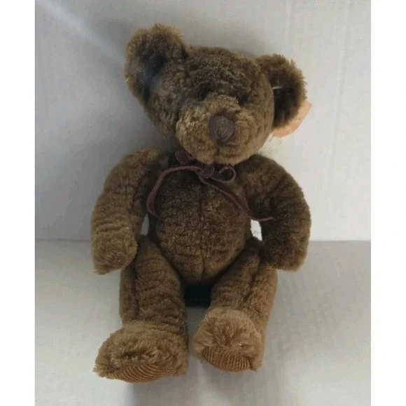 Russ Bears from the Past Bixby Teddy Bear Plush Tag Corduroy Paws Vintage Brown - Picture 1 of 5